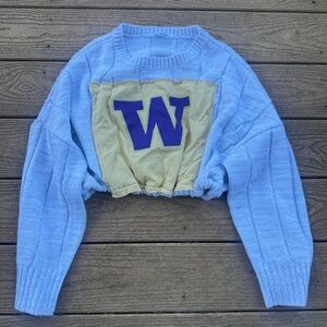 Washington Huskies Crop Sweater Vintage Small